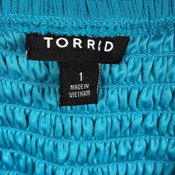 Torrid Womens Y2K Babydoll Top Sz 1 - 1X 16 Romantic Festival Lace Boho Peasant - Picture 7 of 12